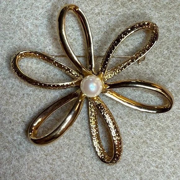 Vintage Park Lane Floral Ribbon Brooch - Picture 3 of 4
